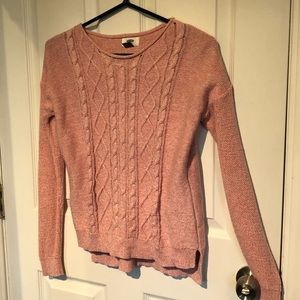 Pink knitted sweater